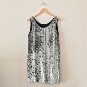 Silver Sequin Dress